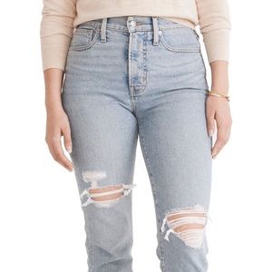 Madewell the perfect high waist ripped jeans size 26z like new!!